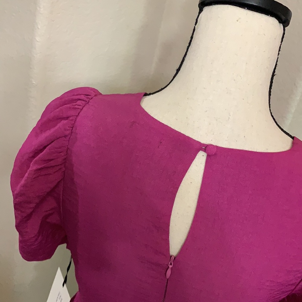 Dee Elly purple peplum top Size S - Picture 14 of 16
